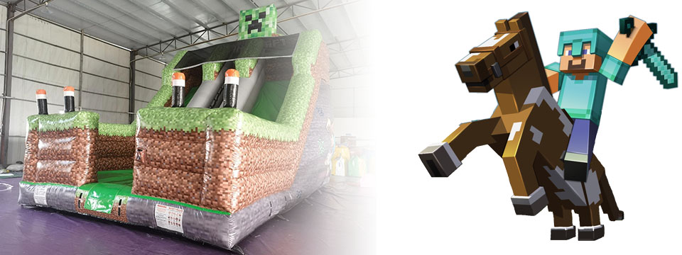 Minecraft tobogan na napuhavanje